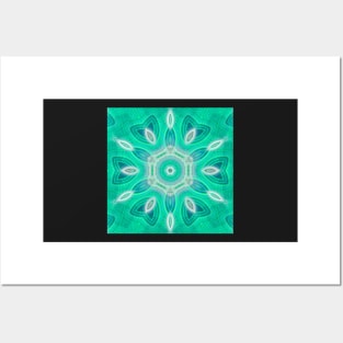 aqua kaleidoscope Posters and Art